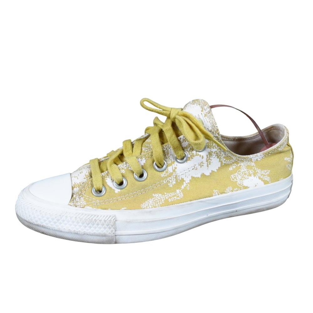 Converse Chuck Taylor All Star Women Low Top Sneaker 6.5 Lifestyle Yellow White